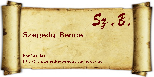 Szegedy Bence névjegykártya